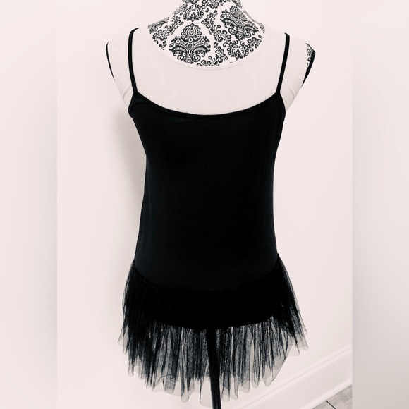 Boston Proper Elegant Black Crochet Lace top & chemise with tulle skirt size S - Picture 10 of 12
